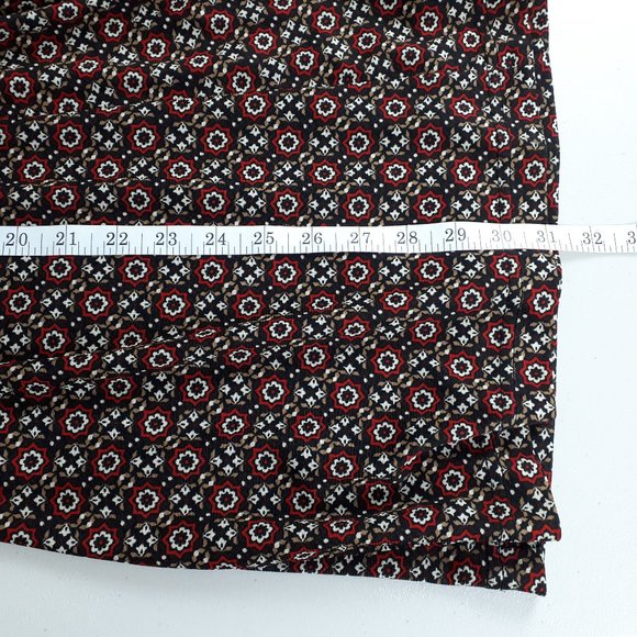 Sag Harbor Red Brown Floral Print Maxi Skirt - Picture 6 of 12